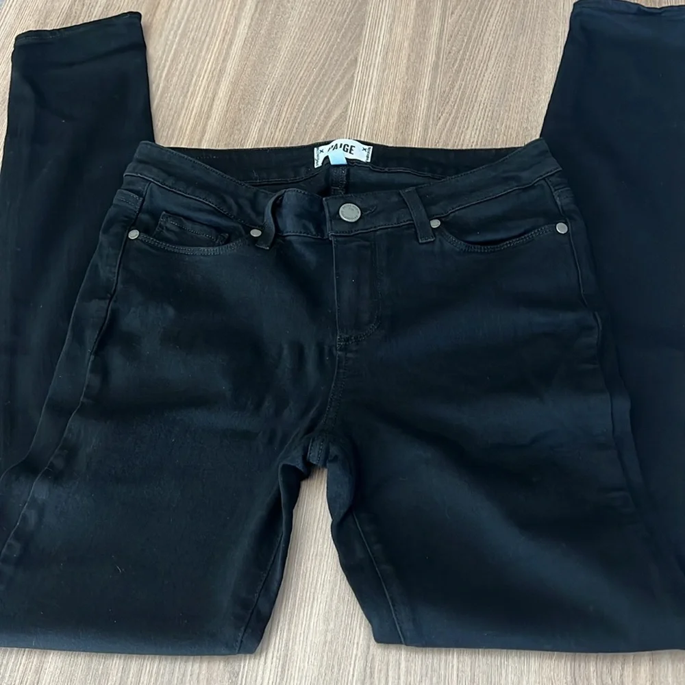 PAIGE Verdugo Ultra Skinny Black Jeans Size 29 - Picture 3 of 8
